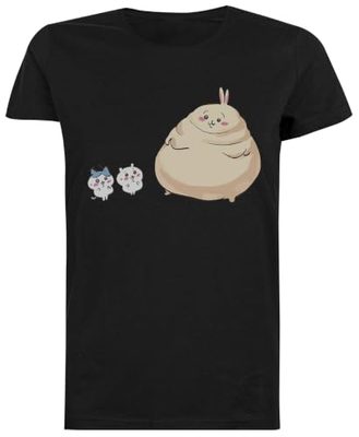 T-shirt noir femme Usagi & Hachiware (MAGITONE)