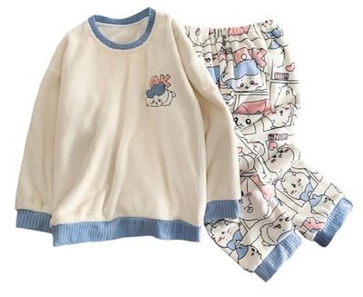 Pyjama polaire d’hiver motif Hachiware (Satdflie)