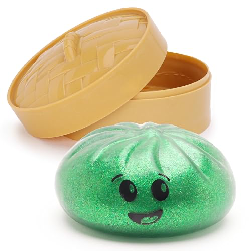 Toyland Ravioli Bao Squishy Vert Brillant avec Boîte Vapeur