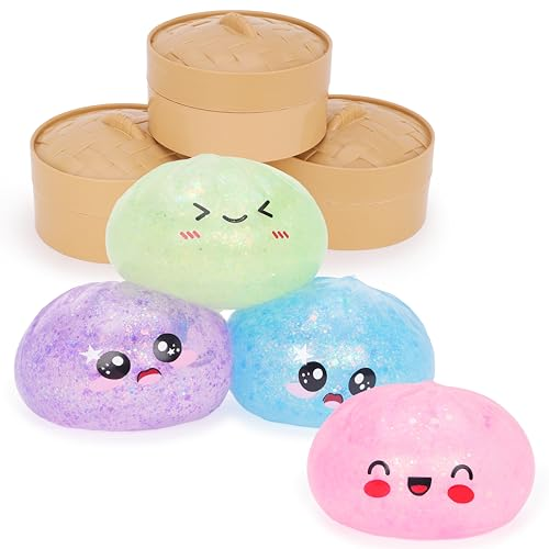 Toyland Bao Squishy Mystère Glacé Pailleté avec Boîte Vapeur