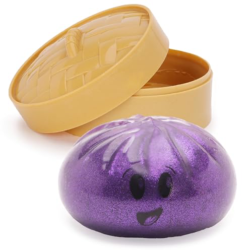 Toyland Ravioli Bao Squishy Violet Brillant à Visage — Boîte Vapeur