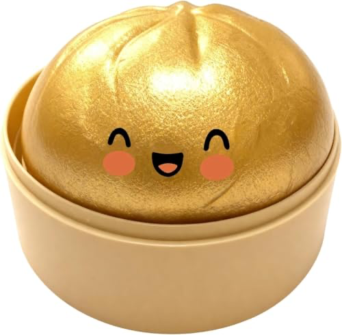 Dumpling Squishy Pailleté + Boîte Vapeur Bambou