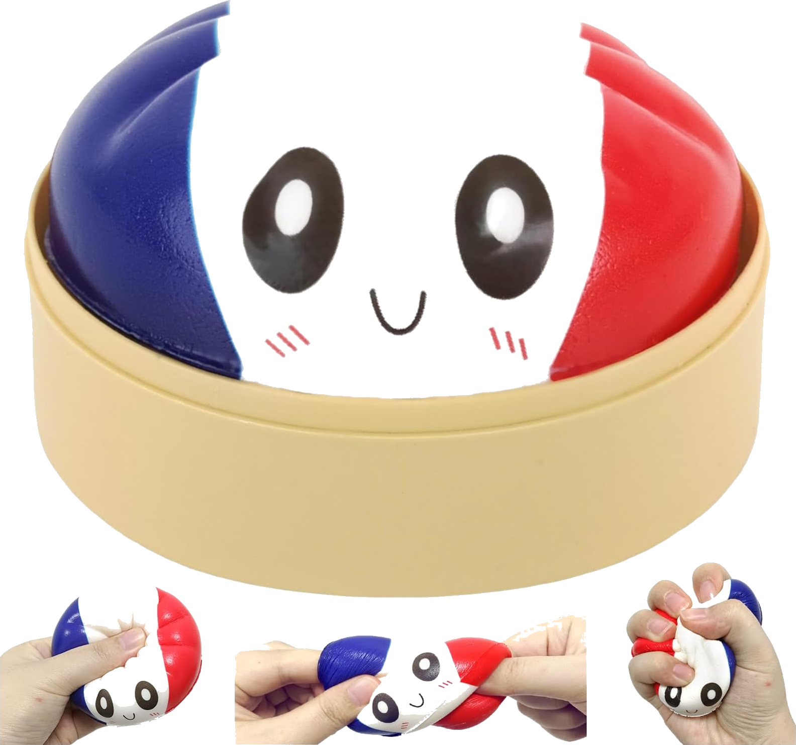 Dumpling Squishy Jouet à Main Anti-Stress — Gamme couleurs & packs