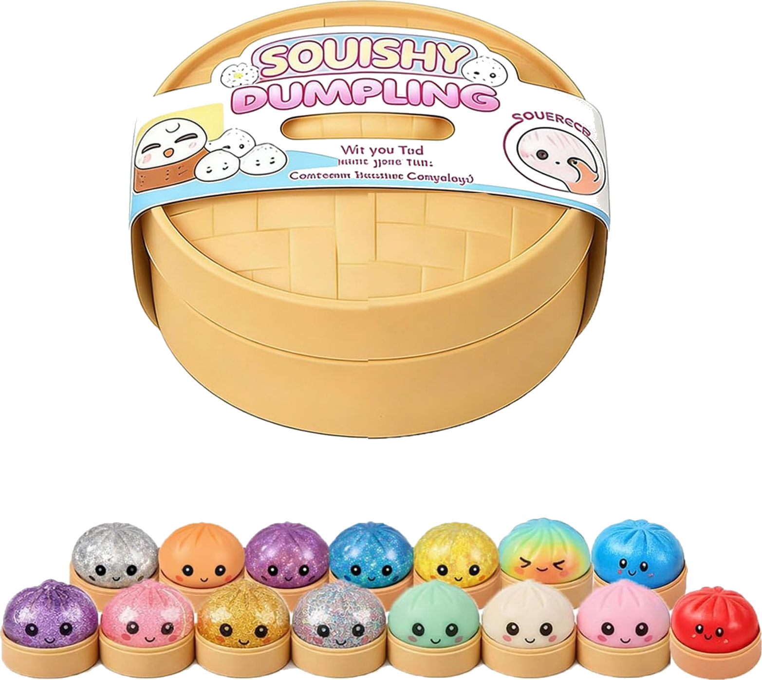 Glitter Rainbow Dumplings Mystery — Gamme 1 à 4 pièces