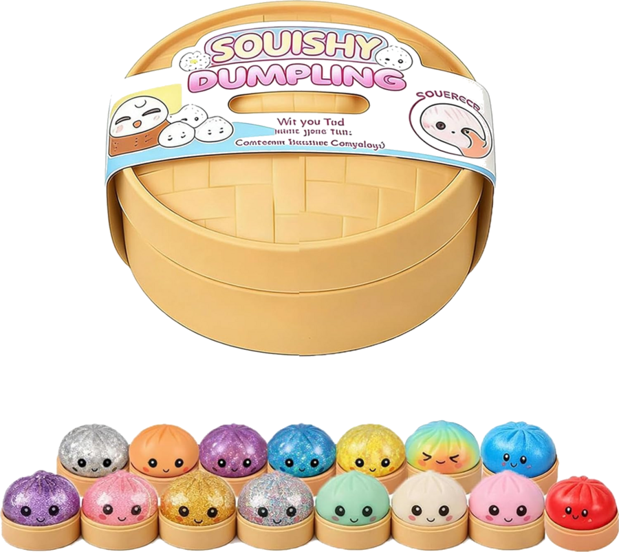 Anti-Stress Glitter Squishys Mystery — Gamme 1, 2, 4 pièces