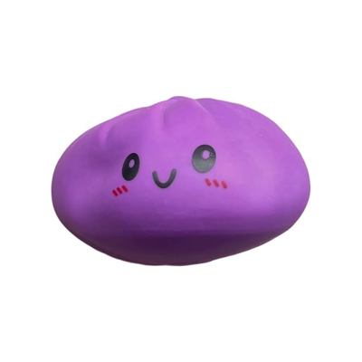 Mandu Squishy Violet avec Visage — XL (15 cm) ou XXL (25 cm)