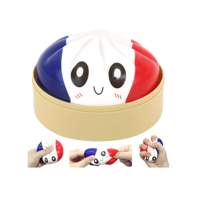 Dumpling Squishy Jouet à Main Anti-Stress à Visage Emoji